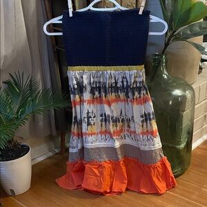 Daytrip size S Dress with Orange and Blue Accents
